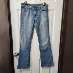 Vintage Lucky Brand Dungarees Sundown Bootcut Light Wash Lowrise Jeans Sz 4/27